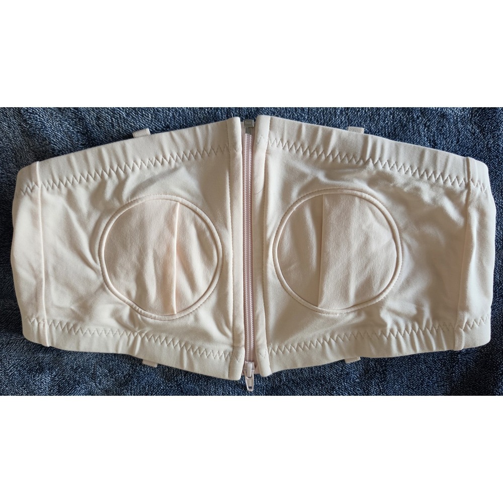 NWoT Lansinoh Hands-Free Pumping Bra Nude XS-L Nursing Wireless Strapless